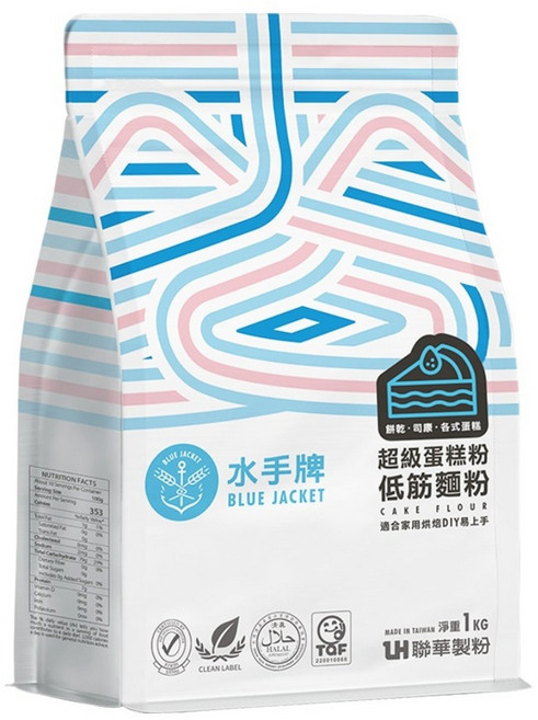 水手牌 超級蛋糕粉 低筋麵粉 1kg 原裝 - 輕鬆製作各式蛋糕餅乾, 1袋