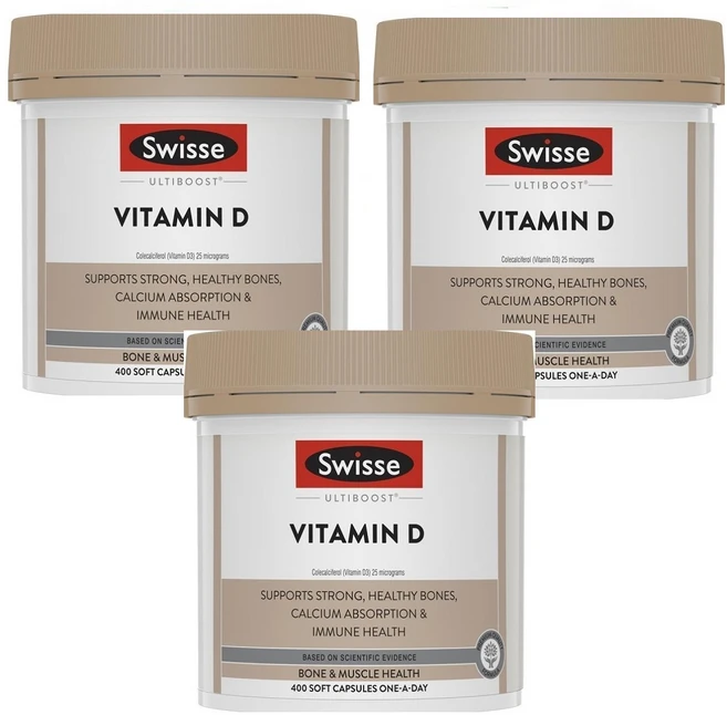 호주 스위스 얼티부스트 비타민 D Swisse Ultiboost Vitamin D 400 Capsules, 3개, 400정 - 쿠팡