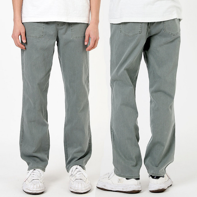 남자 경량 세미와이드핏 팬츠 밴딩 스판 피그먼트 바지