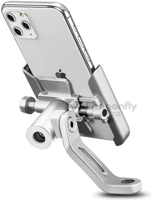 Vespa LX LXV Sprint GTS GTV 50 150 250 300 300ie 오토바이 액세서리 휴대 전화 홀더 GPS 네비게이션 장착 브래킷, Mirror holder Silver, 1