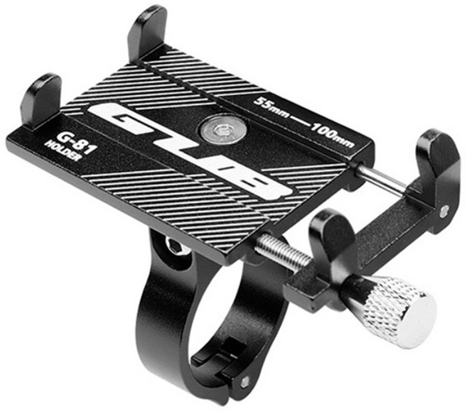 GUB G81 자전거 스마트폰 휴대폰 거치대, 블랙, 1개