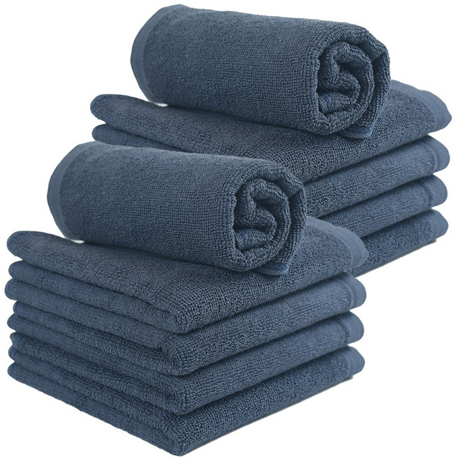 업소용 미용수건 세면타월 미용실 헬스장 네일샵 80g 면사, 20개, 네이비