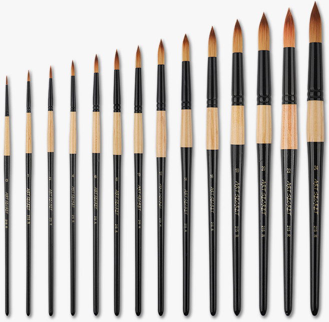 수채화 둥근붓 인조모 어반스케치 입시 취미미술 215R, 1개, 6호