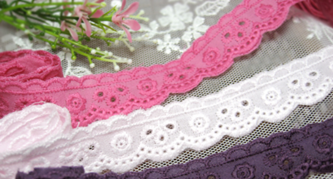 릴리패브릭 면레이스삼손양면 3color (501151), 핑크, 1개