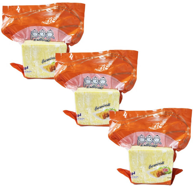 태국 에그누들 사각피 생면 만두피 사암띠 500g x 3개 딤섬 완탕 THAI Egg Noodle