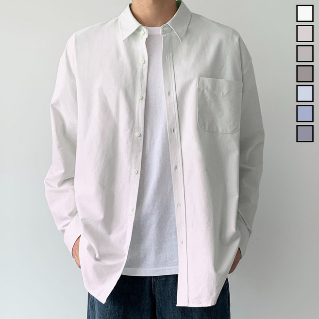 놈시크 남성 옥스포드 셔츠 오버핏 와이셔츠 남방