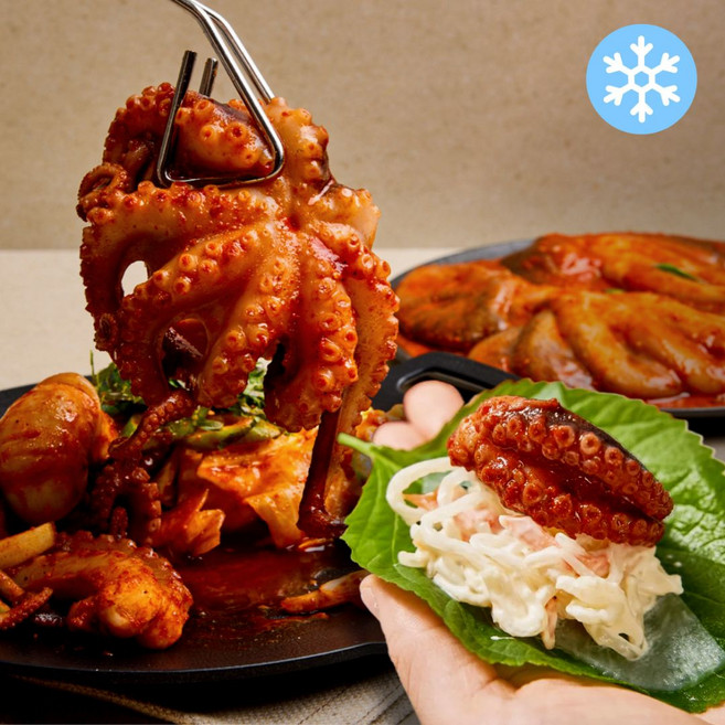 강금옥 벌크업 왕 쭈꾸미 볶음 + 천사채샐러드(쌈무X), 3개, 550g