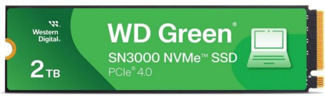WD 2TB Green SN3000 NVMe 내부 SSD - 반도체 방식 저장 드라이브 Gen4 PCIe M.2 2280 최대 5 000 MB/s WDS200T4G0E, 1개
