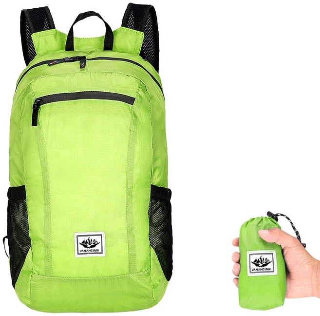Huashanxing 折疊登山背包, 輕便款折疊背包-綠色