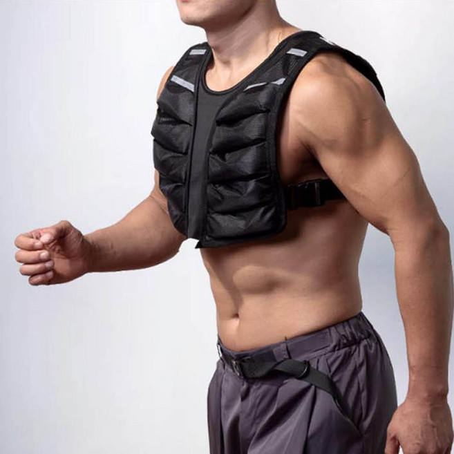 크롭 중량 조끼 10KG 크로스핏 중량 옷 웨이트 헬스, 블랙