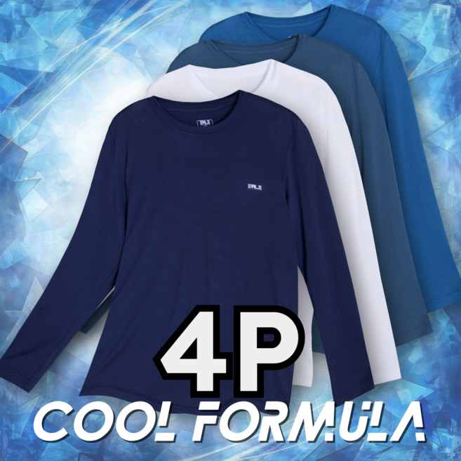 [4p] macci (마찌) 쿨포뮬러 기능성 스판 냉감 쿨 긴팔 티셔츠 4종 세트 (정품)