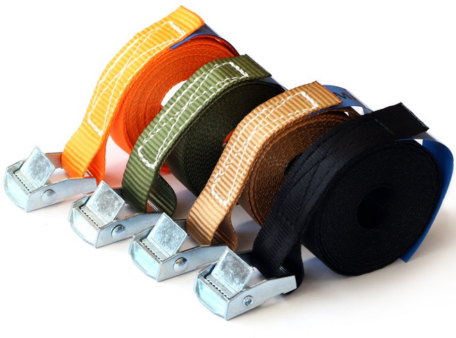 세이프라인 캠버클 자동바 화물 고정바 스트랩 깔깔이바 25mm x 1M, 카키