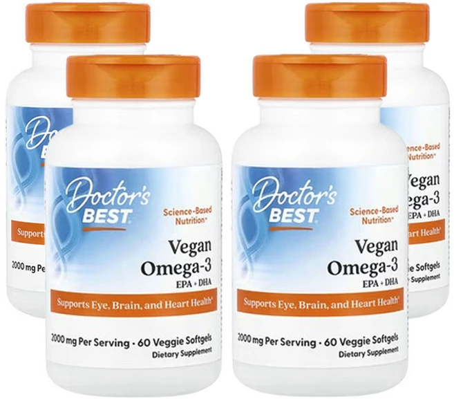닥터스베스트 비건 오메가3 EPA+DHA 60베지소프트젤(소프트젤 1정당 1 000mg), 4개, 60정 - 쿠팡