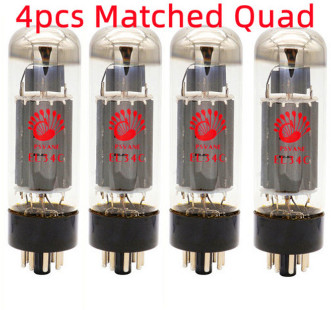 PSVANE EL34C 진공관은 EL34 EL34B 5881 6L6 6L6GC 6CA7 6P3P KT77 HIFI 오디오 튜브 전자 튜브 증폭기 키트 DIY를 대체, 4pcs, 04 4pcs, [04] 4pcs