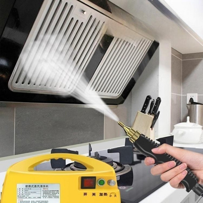 고압스팀세척기 고온 가정용 핸디 살균 분사기 세차 배관 에어컨 청소 주방 기름때, 04.2000W 노란색 스프레이 건 + 스팀