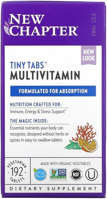 뉴챕터 타이니 탭스 멀티비타민 192정, One Size, 1개 - 쿠팡