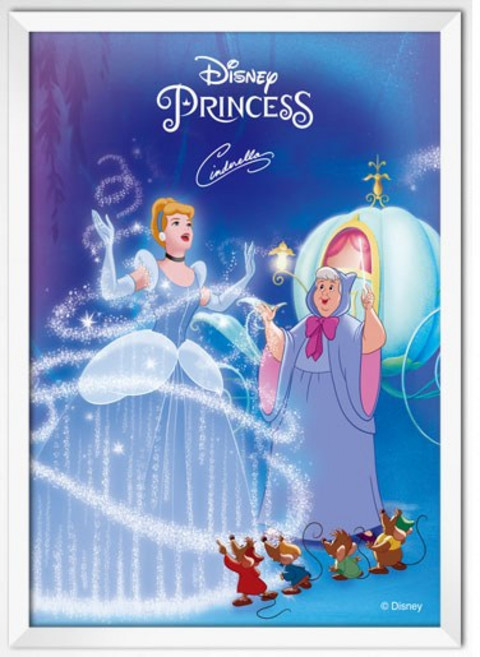 퍼즐라이프 디즈니 신데렐라 150피스 직소퍼즐액자 PL150-06d, 퍼즐+슬림우드화이트액자, 1개