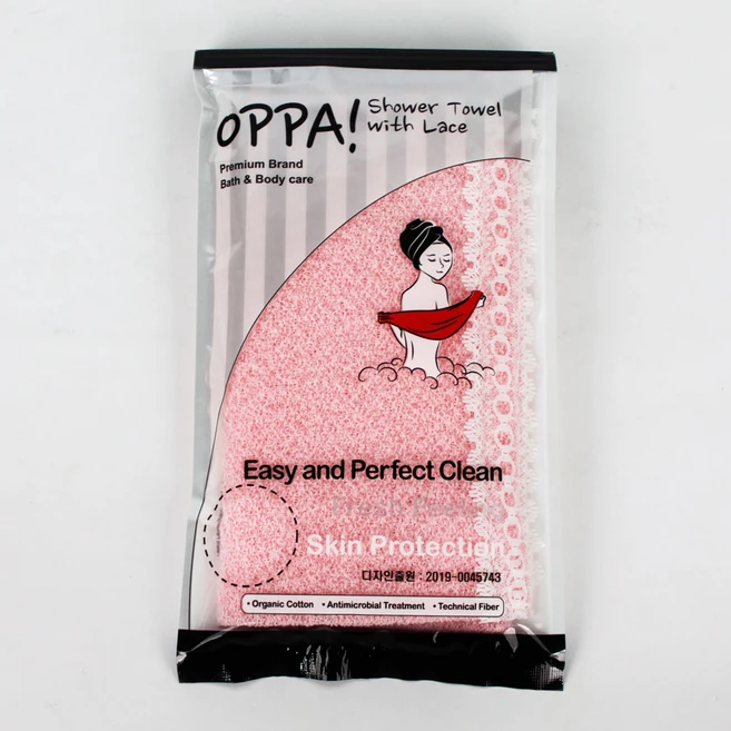 욕실용품 OPPA 프리미엄 각질제거 순면 샤워타올 때타월, 1개, 1개입 - 쿠팡