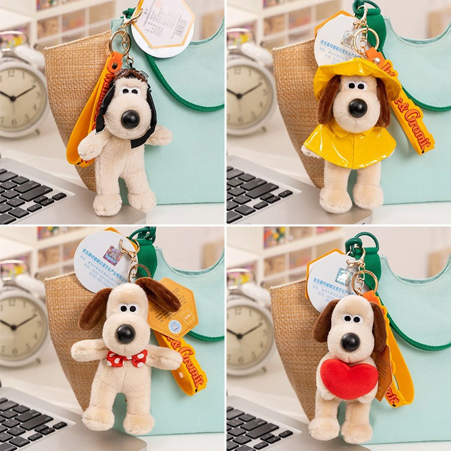 제이스샵 강아지 동물 인형 열쇠고리 키링, 1개, 나비넥타이