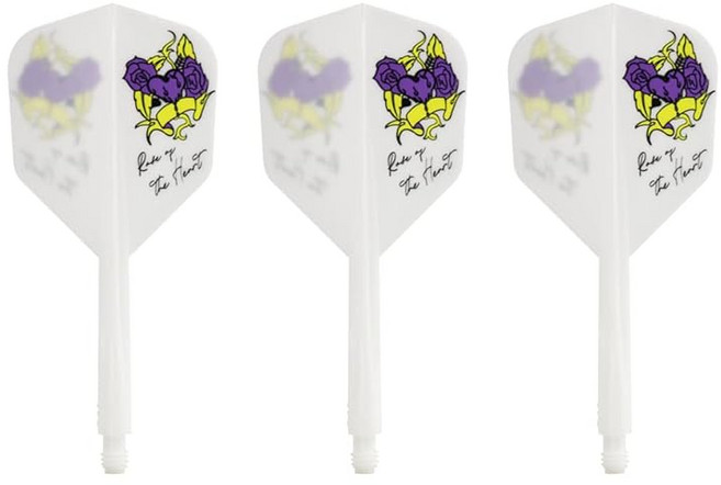 트리니다드(TRiNiDAD) CONDOR AXE Rose of the Heart 이와타 나츠미 선수 모델 콘돌 액스 로즈 오브 더 하트 다트 플라이트 Small M 화이트, 1개