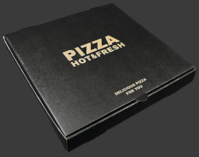 [박스] HC 10인치 사각 크라프트 블랙 합지 피자박스, 100개