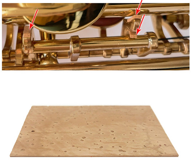 색소폰 키 받침용 코르크 1장 0.8mm 두께 포르투갈 산, 1개