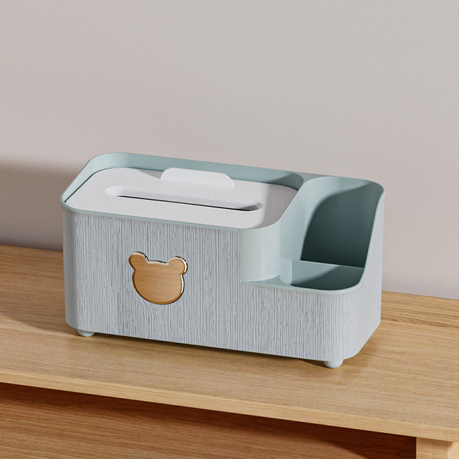 에브리샤인 티슈홀더 곽티슈 케이스 수납함 정리함, 민트, 1개