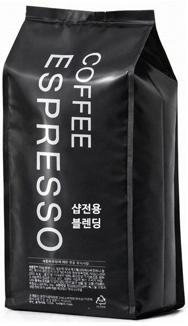 커피에스프레소 샵전용 블렌딩 원두커피, 1kg, 1개, 홀빈(분쇄안함)