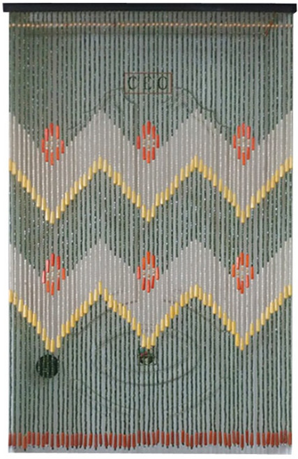 아리아스토어 목각 구슬 문발 90x130cm / 90x190cm, 그린90x130cm