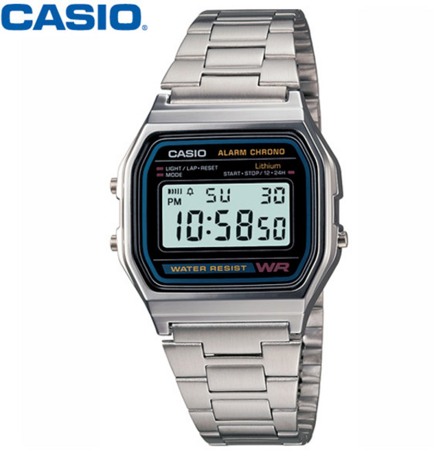 카시오 시계 A158WA-1D 남성용 손목시계 메탈밴드 A-158WA-1D 전자시계 CASIO 정품
