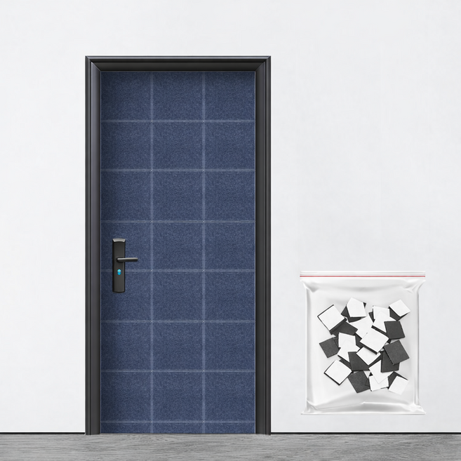 베라스코 자석형 현관문 방음재 방음판 2in1 접착식 30 x 30cm, 네이비, 24개