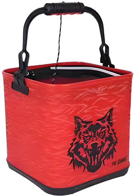 씨케이지에프 / 유창 이중바닥 두레박 / 해루질 민물 바다 선상 갯바위 방파제 / 이중 바닥 공법 / 접이식 보관 / 높은 휴대성 / 질기고 오염에 강한 EVA 재질 /, 레드