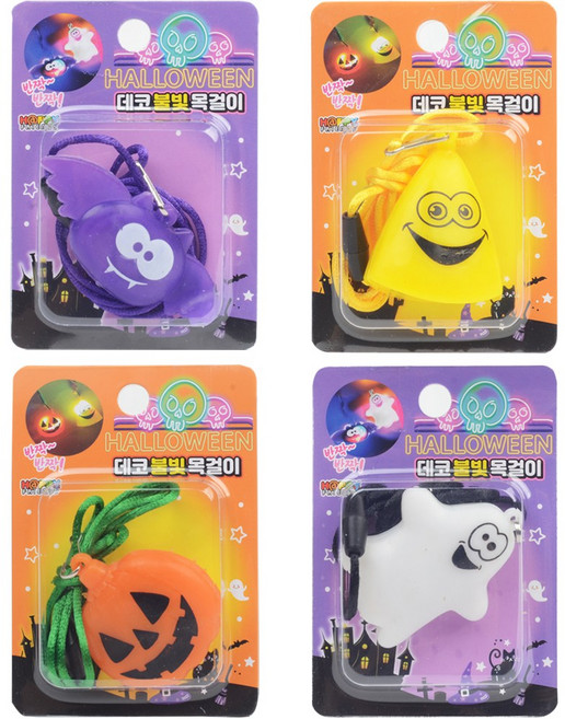 할로윈 데코 불빛 목걸이 (1p) 할로윈 LED 장식 목걸이, 1개, 혼합
