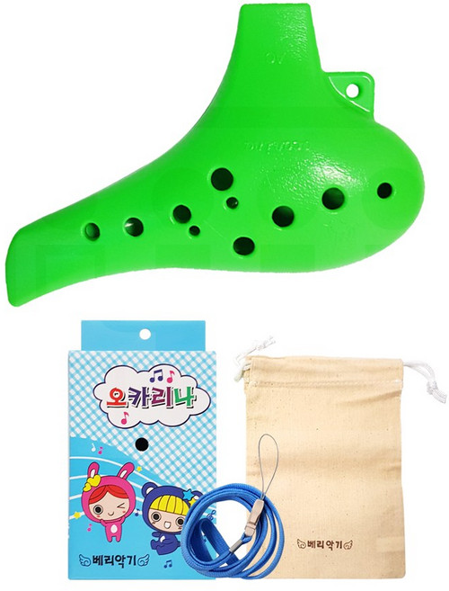 베리악기 일반 교재용 알토 오카리나 VAO-BAO 목걸이줄 운지표 보관 주머니 포함 관악기