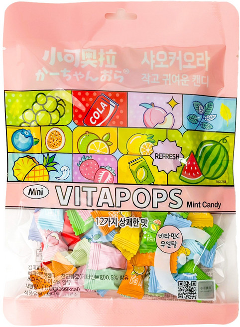 [공식수입 정품] 샤오커오라 캔디 베트남 사탕 간식 무설탕 알사탕 개별포장 비타민C, 100g, 1개