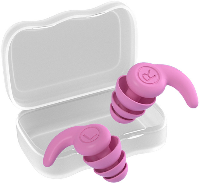 홈블리스마켓 소음 차단 실리콘 수면 귀마개, 핑크, 1세트, 1쌍