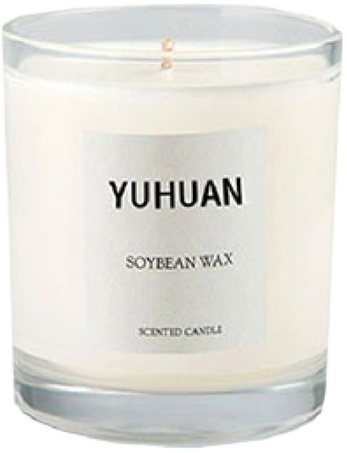 Yuhuan 香薰蠟燭 香氛蠟燭 精油蠟燭 大豆蠟 無煙蠟燭 室內香氛 居家香氛, 1件, 小蒼蘭