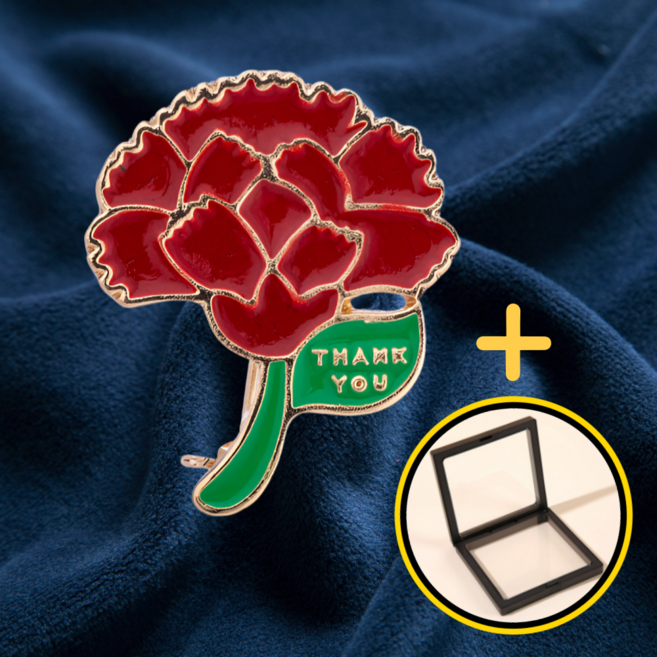 희희상점 어버이날 스승의날 가정의 달 카네이션 브로치 4종, 감사 꽃, 1세트
