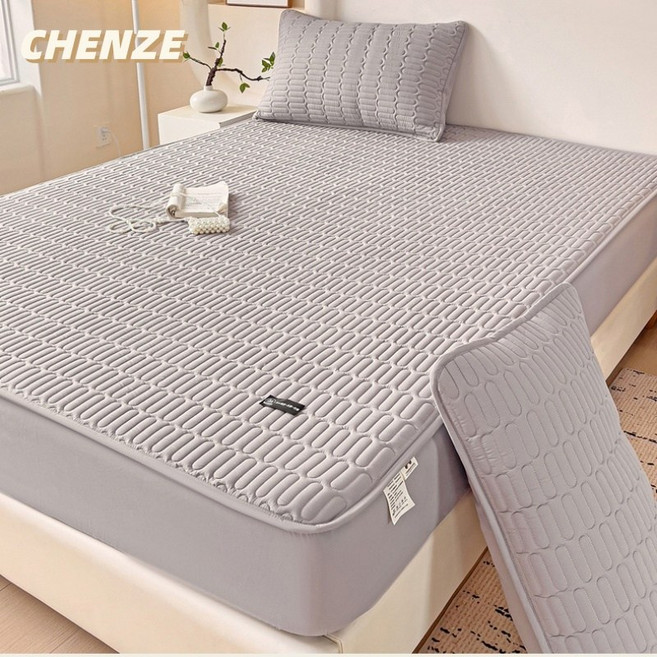 CHENZE 매트리스커버 방수커버 및 미끄럼방지 부드러운 침대커버