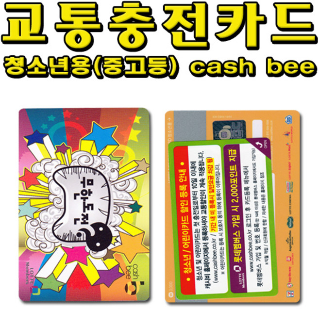 No30 무한도전 청소년 충전식 교통카드 캐시비카드