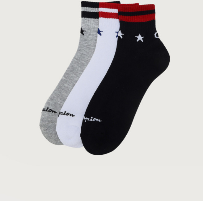 챔피온 CHAMPION 멀티컬러 쿼터랭스 삭스 3켤레 Star CKSS3F407MU 289570