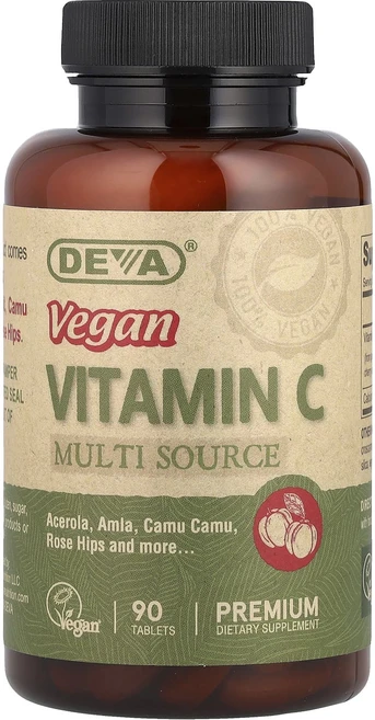 Deva 비건 비타민C 멀티 소스 90정, 5개 - 쿠팡