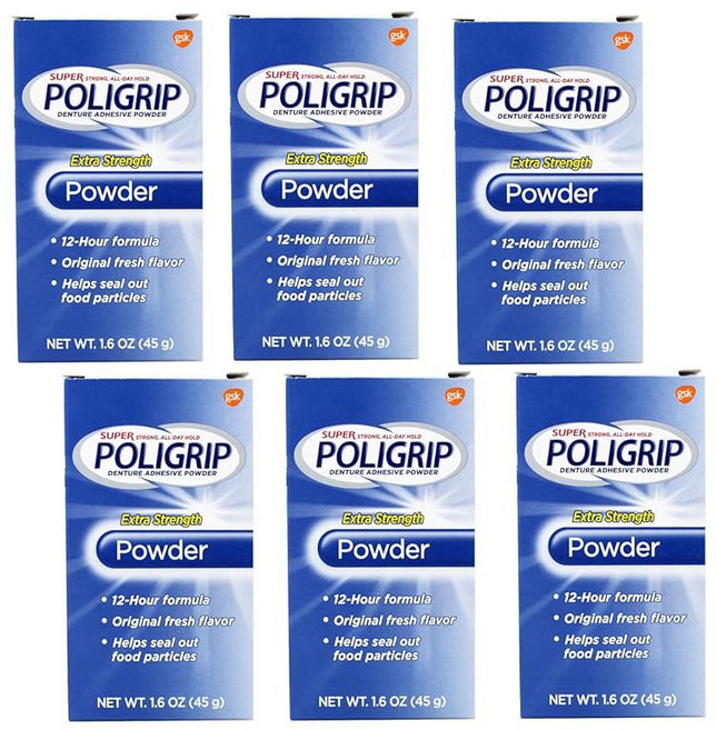 슈퍼 폴리 그립 07801 틀니 파우더 6팩
