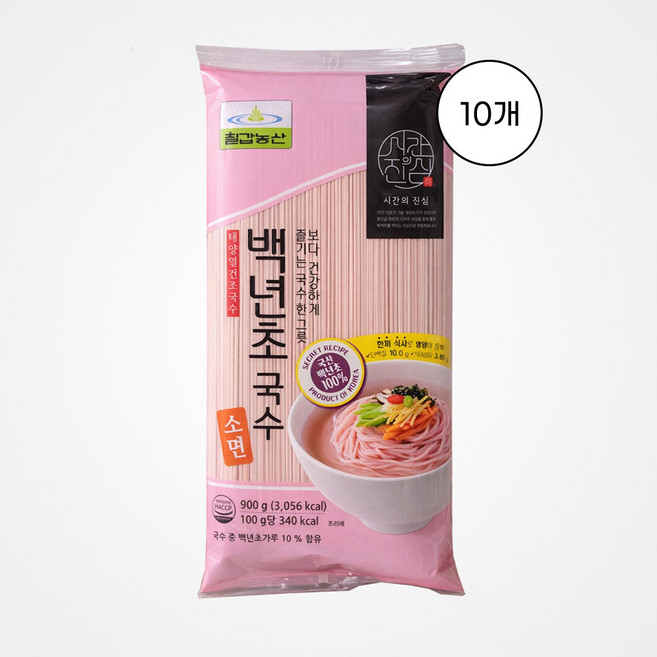 [칠갑농산] 백년초 국수(소면), 900g, 10개