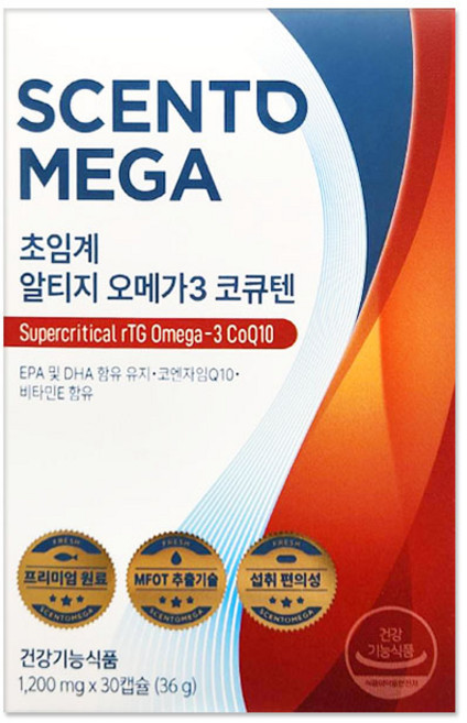 뉴트리원 센토메가 초임계 알티지 오메가3 코큐텐, 30정, 1개