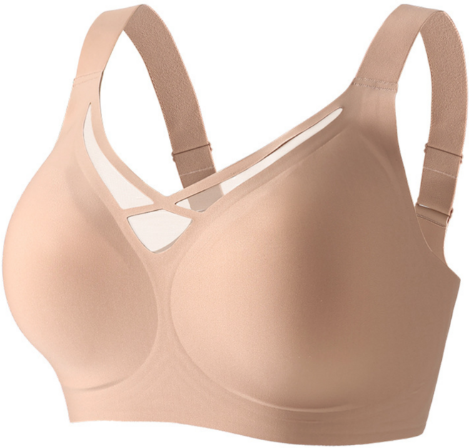 패드일체형 빅사이즈 브라 노와이어 큰컵 스포츠 심리스 브라탑