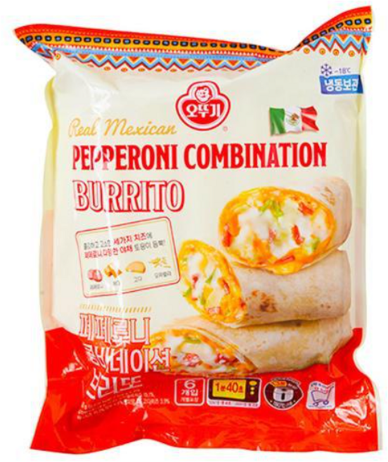 오뚜기 리얼 멕시칸 페페로니 브리또, 125g, 12개