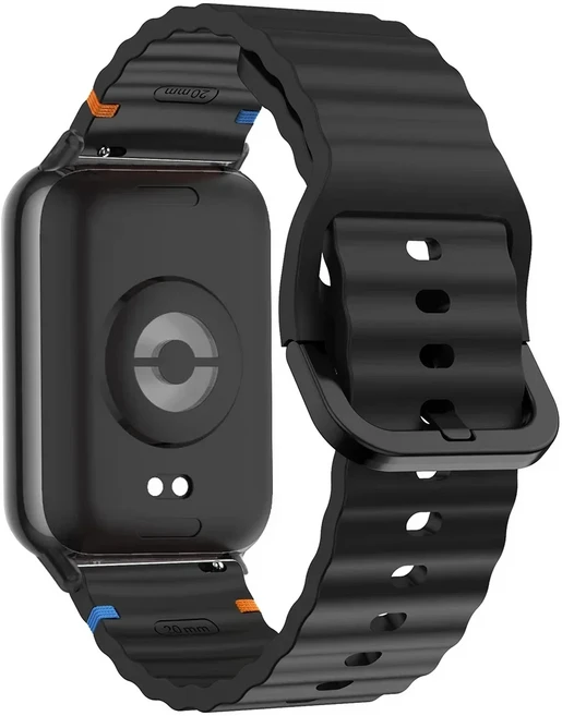 샤오미 Mi Band 8 Pro/9 Pro 스포츠 교체 용 손목 밴드 레드미 워치 4 액세서리 웨이브 패턴 스트랩, 05 black black, 02 Miband 9 Pro