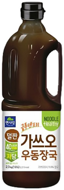 면사랑 저당 덜짠 가쓰오 우동 장국 2.1kg(1.8L) 농축 육수 만능 국물 베이스 액상 원액 진한 우동육수 가쓰오부시 분식점 일식 업소용 식당용 가정용 대용량 6개입(1box), 6개, 1.8L