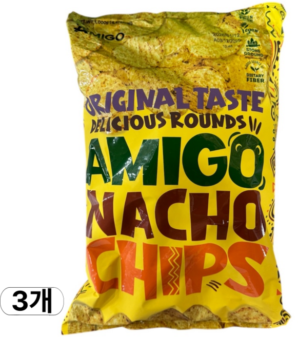 아미고 오리지날 나쵸칩, 1kg, 3개